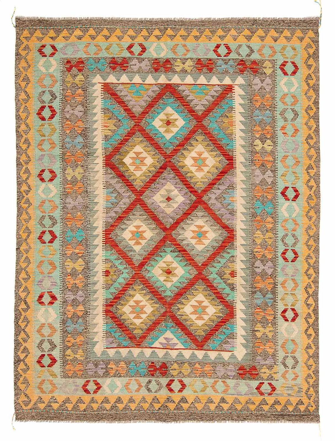 Kelim Carpet - Splash - 239 x 174 cm - flerfarvet