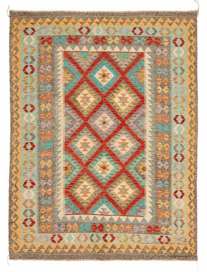 Kelim Carpet - Splash - 239 x 174 cm - flerfarvet