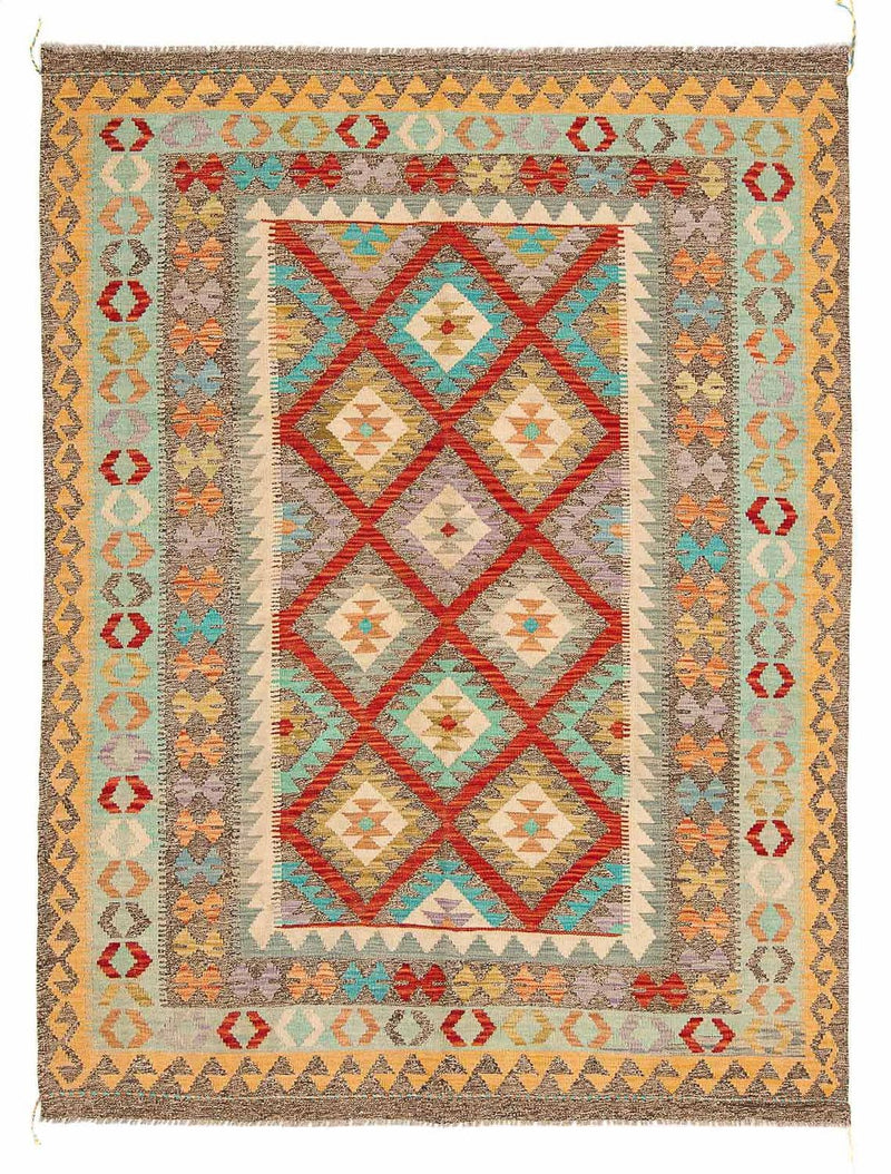 Kelim Carpet - Splash - 239 x 174 cm - flerfarvet
