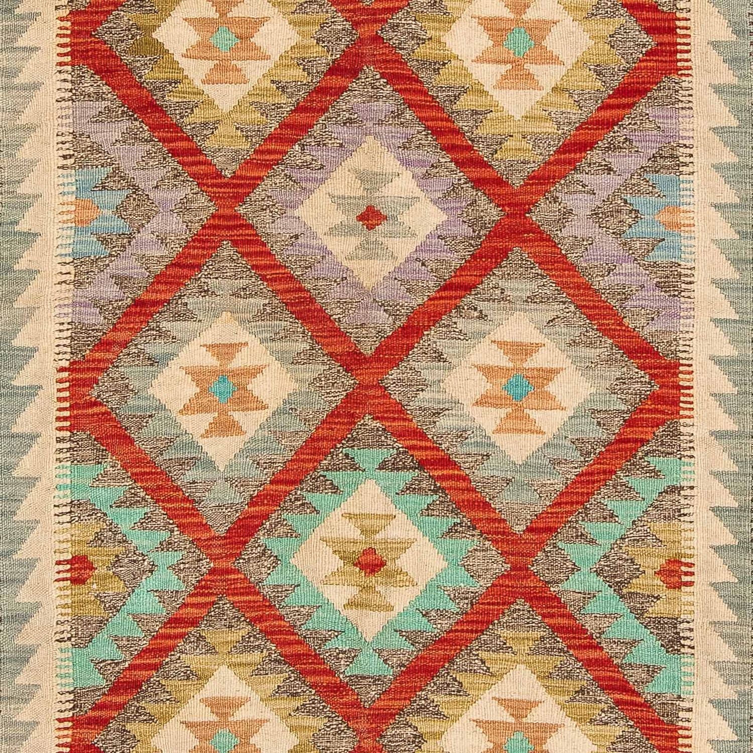 Kelim Carpet - Splash - 239 x 174 cm - flerfarvet