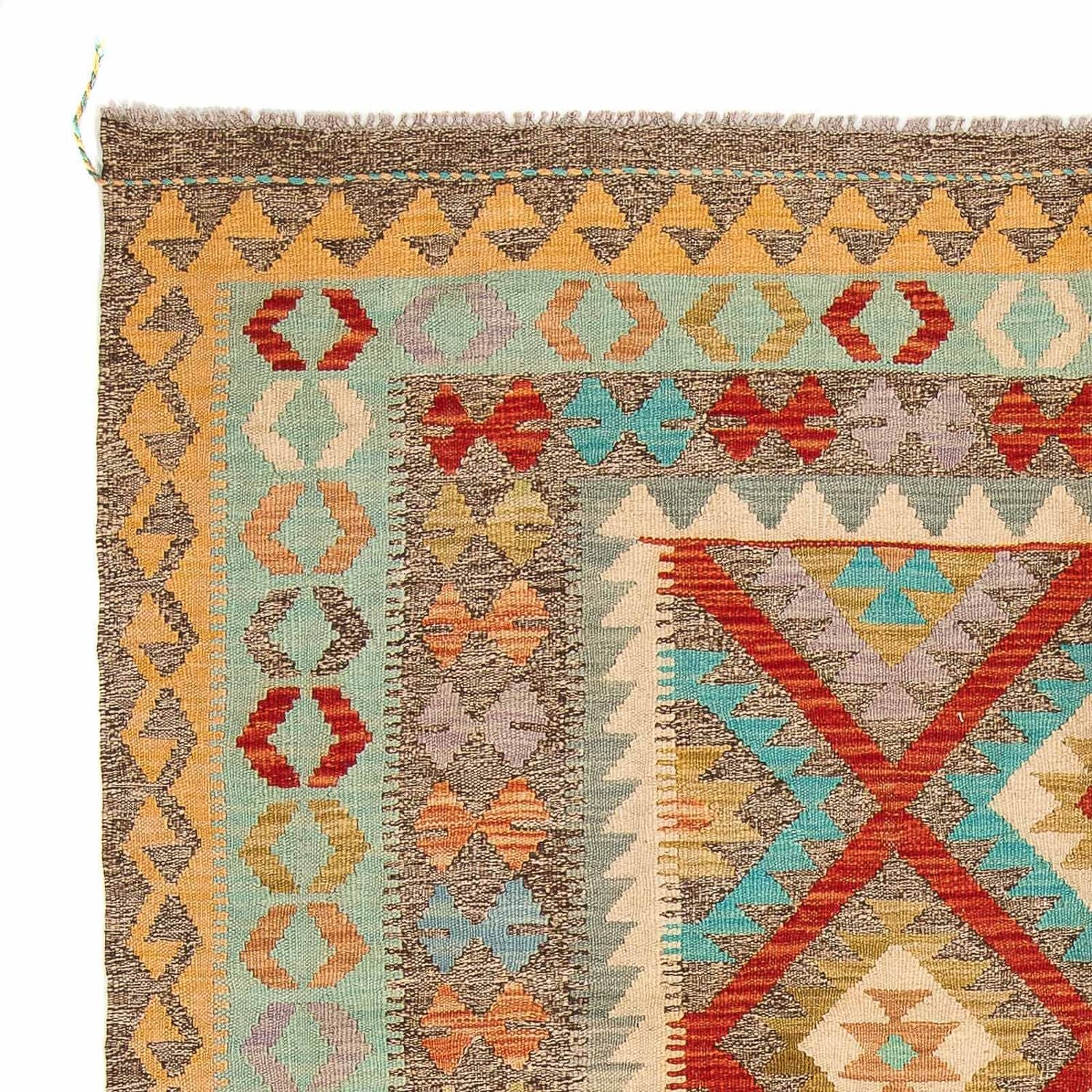 Kelim Carpet - Splash - 239 x 174 cm - flerfarvet