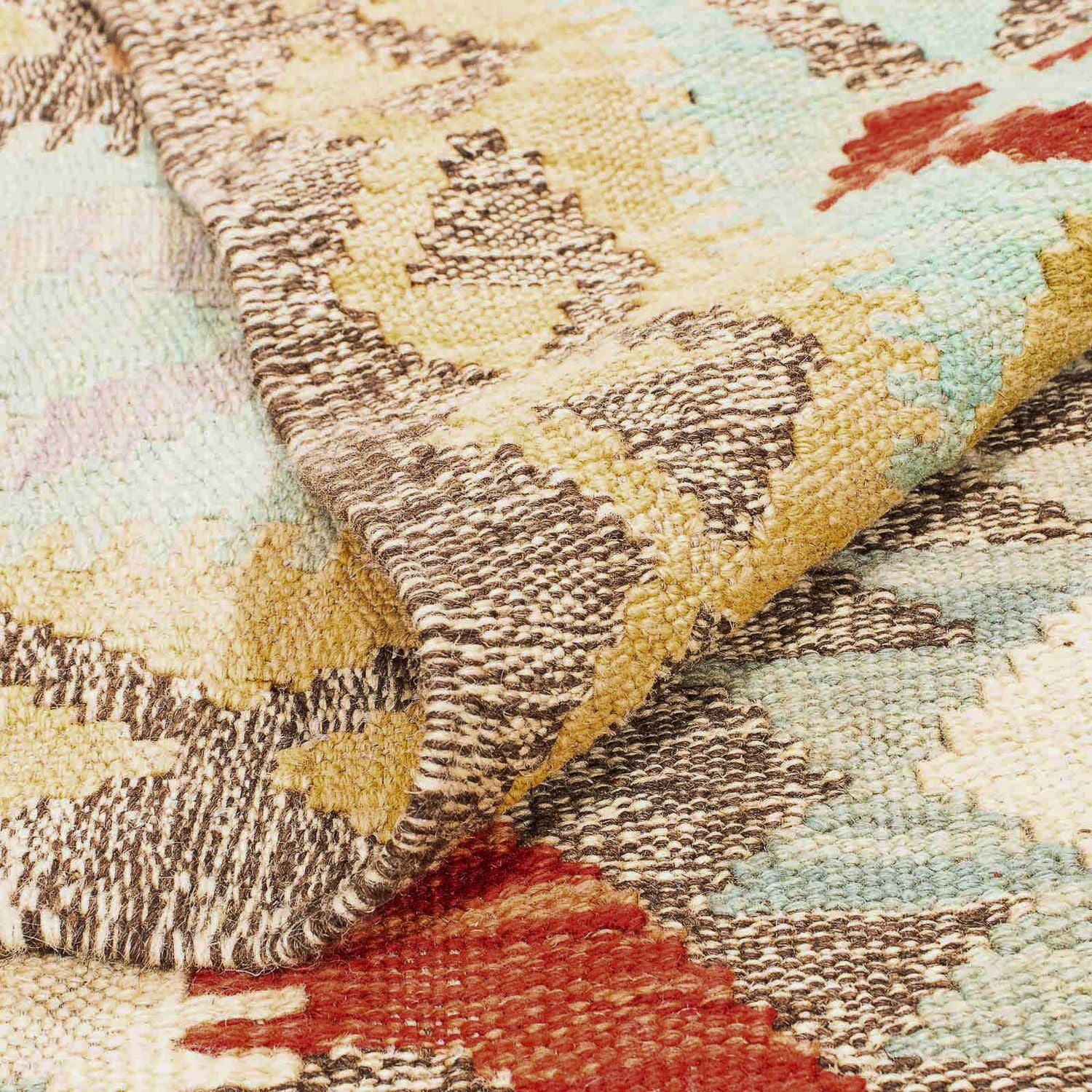 Kelim Carpet - Splash - 239 x 174 cm - flerfarvet