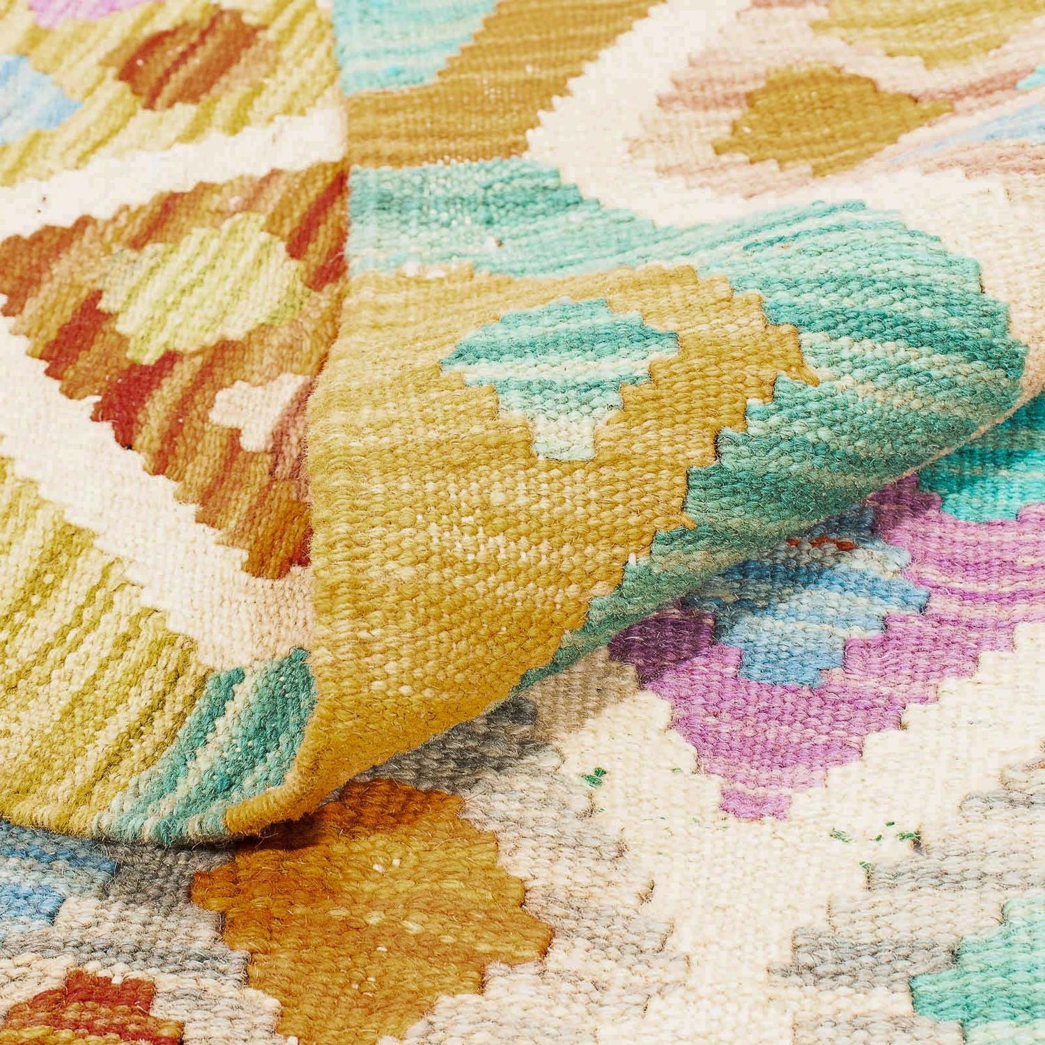 Kelim Carpet - Splash - 250 x 180 cm - flerfarvet