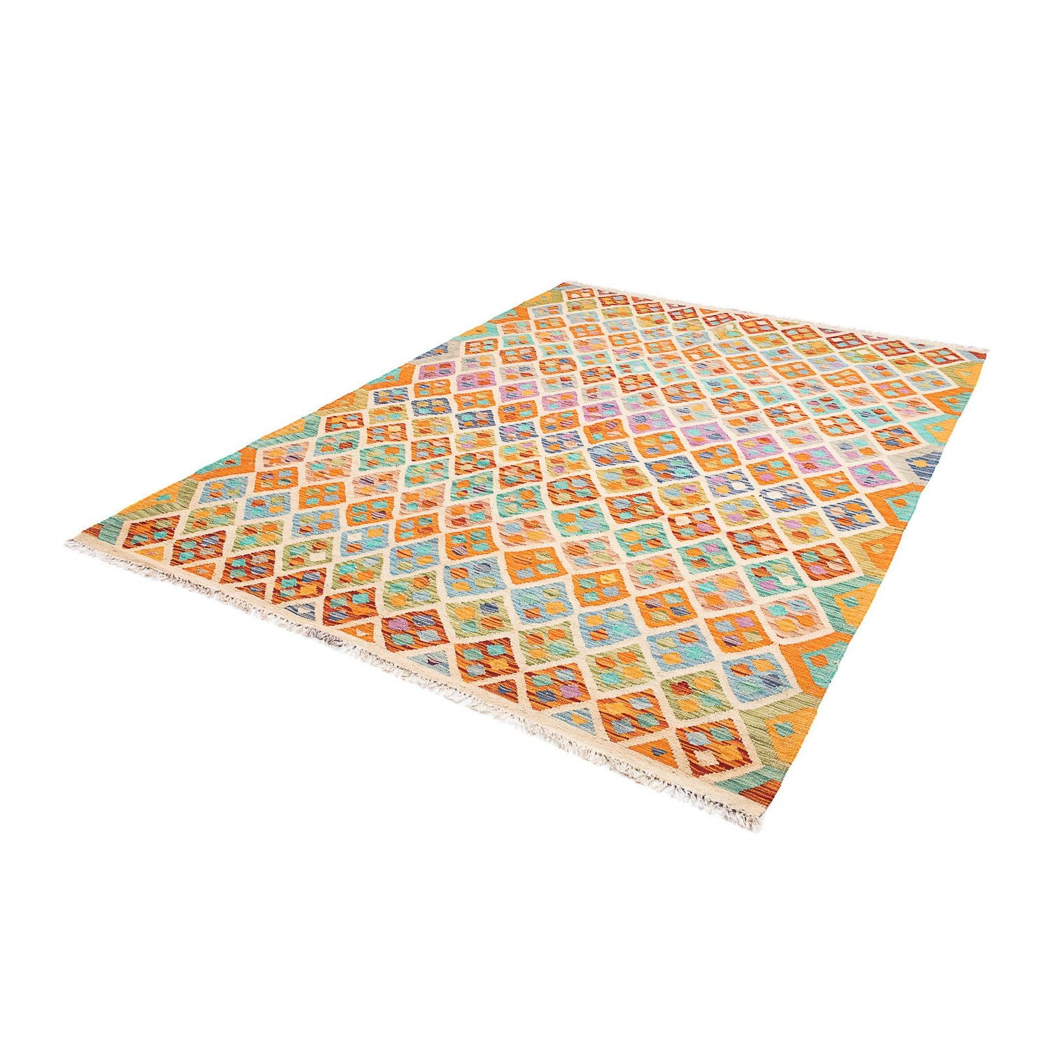 Kelim Carpet - Splash - 250 x 180 cm - flerfarvet