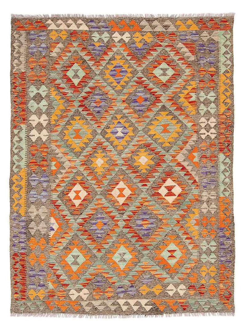 Kelim Carpet - Splash - 203 x 152 cm - flerfarvet