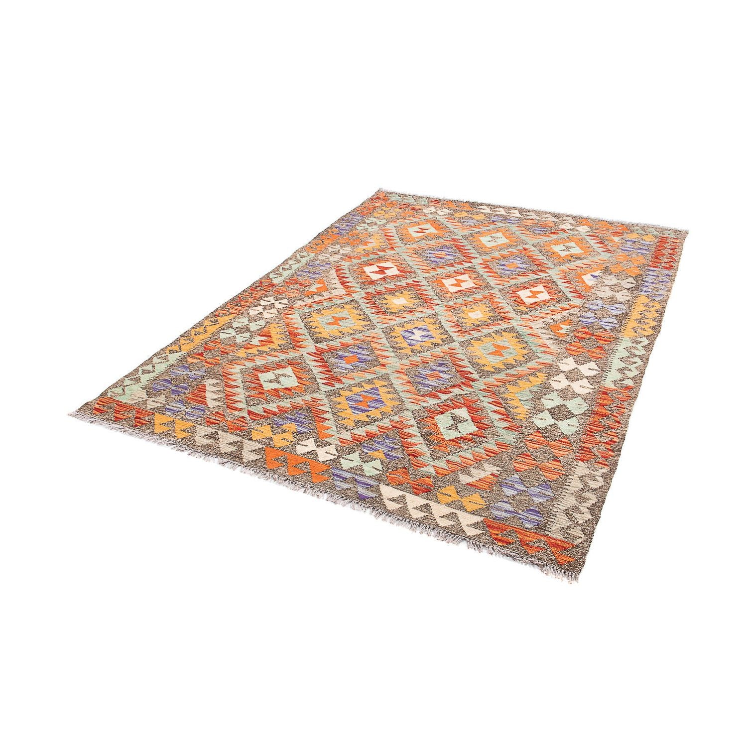 Kelim Carpet - Splash - 203 x 152 cm - flerfarvet