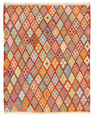 Kelim Carpet - Splash - 188 x 169 cm - flerfarvet
