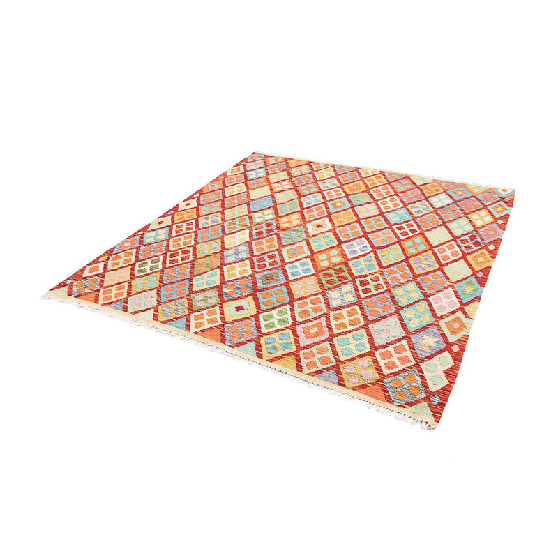 Kelim Carpet - Splash - 188 x 169 cm - flerfarvet