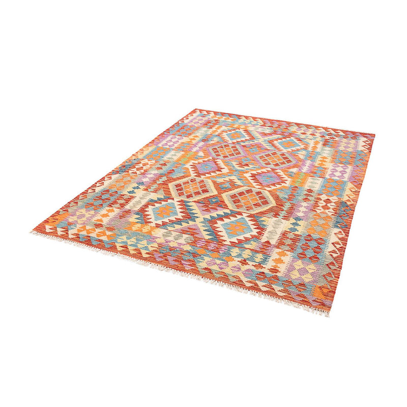 Kelim Carpet - Splash - 195 x 155 cm - flerfarvet
