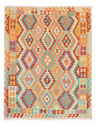 Kelim Carpet - Splash - 193 x 158 cm - flerfarvet