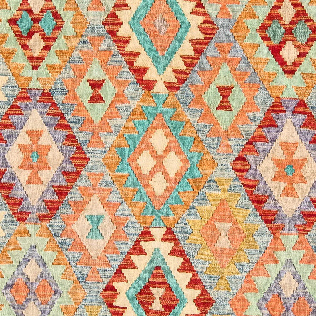 Kelim Carpet - Splash - 193 x 158 cm - flerfarvet
