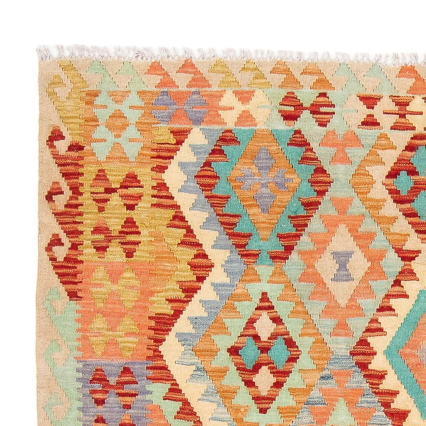 Kilim Maimana Tæppe 193x158cm - Uldtæppe