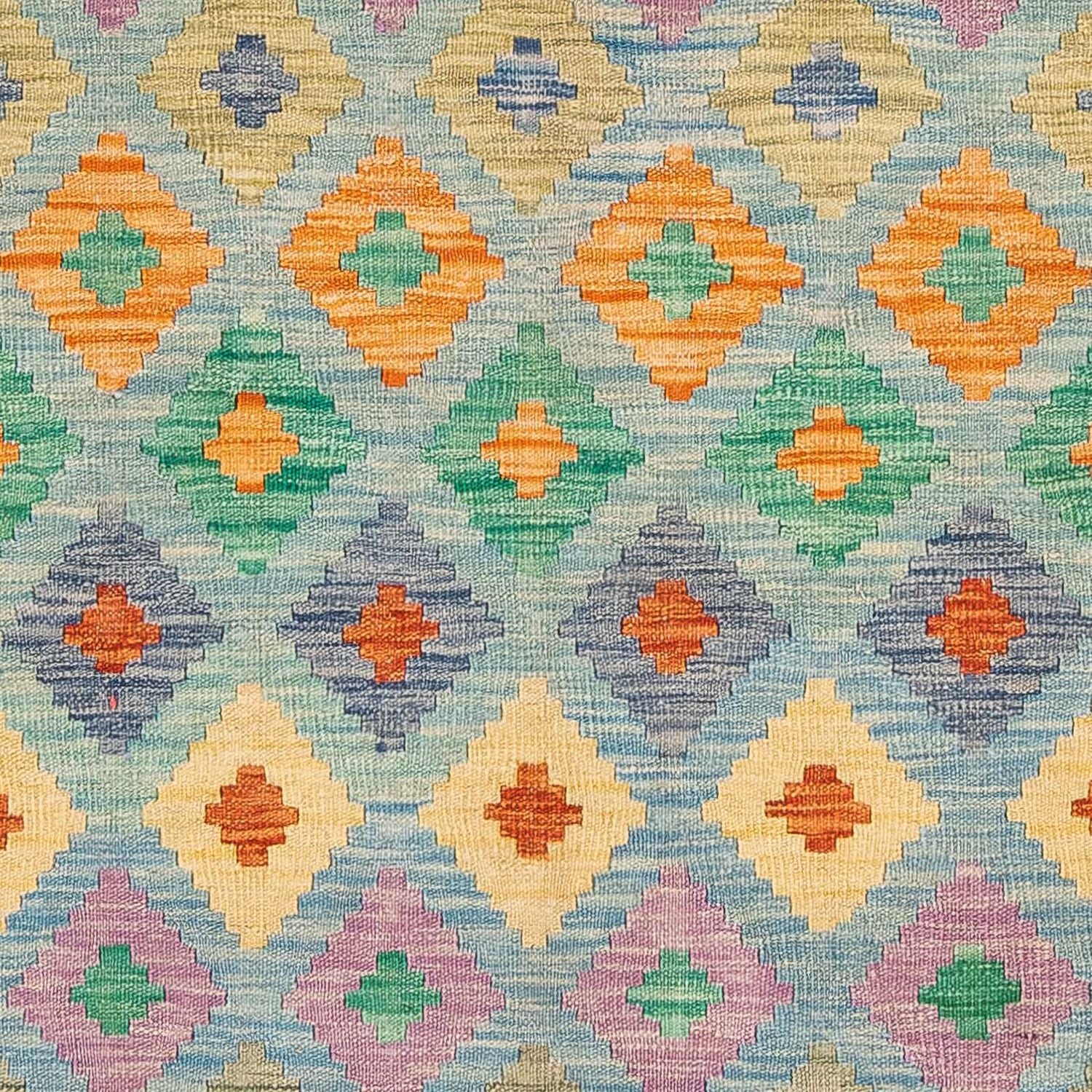 Kelim Carpet - Splash - 180 x 136 cm - lyseblå