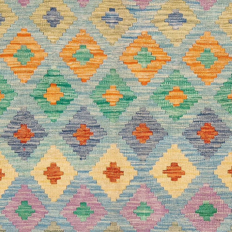 Kelim Carpet - Splash - 180 x 136 cm - lyseblå