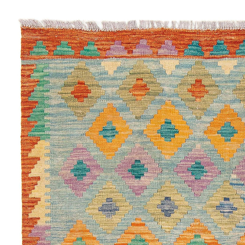 Kelim Carpet - Splash - 180 x 136 cm - lyseblå