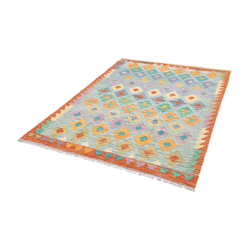 Kelim Carpet - Splash - 180 x 136 cm - lyseblå