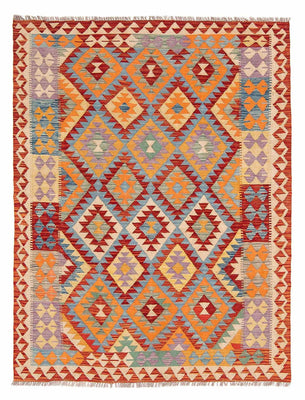 Kelim Carpet - Splash - 194 x 152 cm - flerfarvet