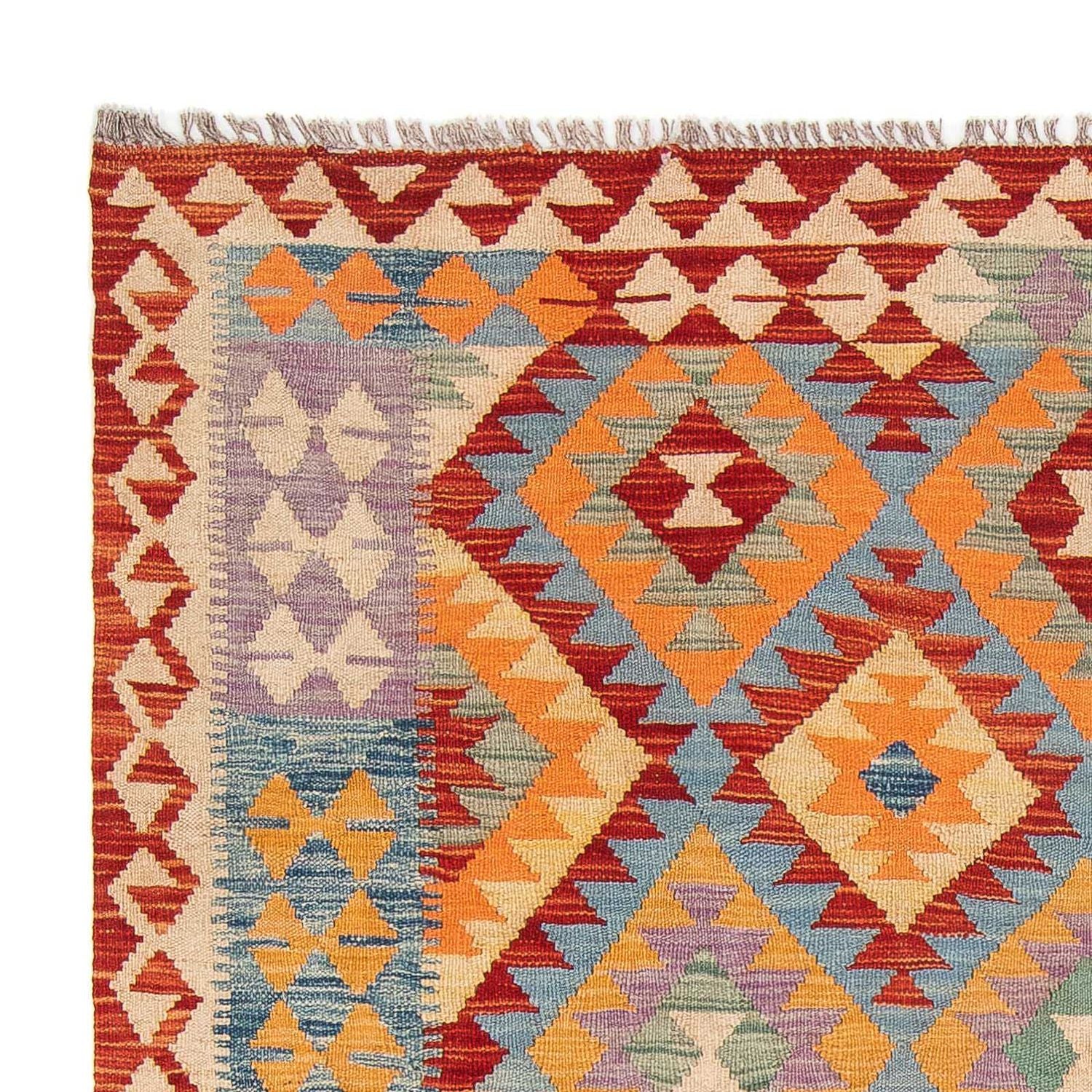 Kelim Carpet - Splash - 194 x 152 cm - flerfarvet