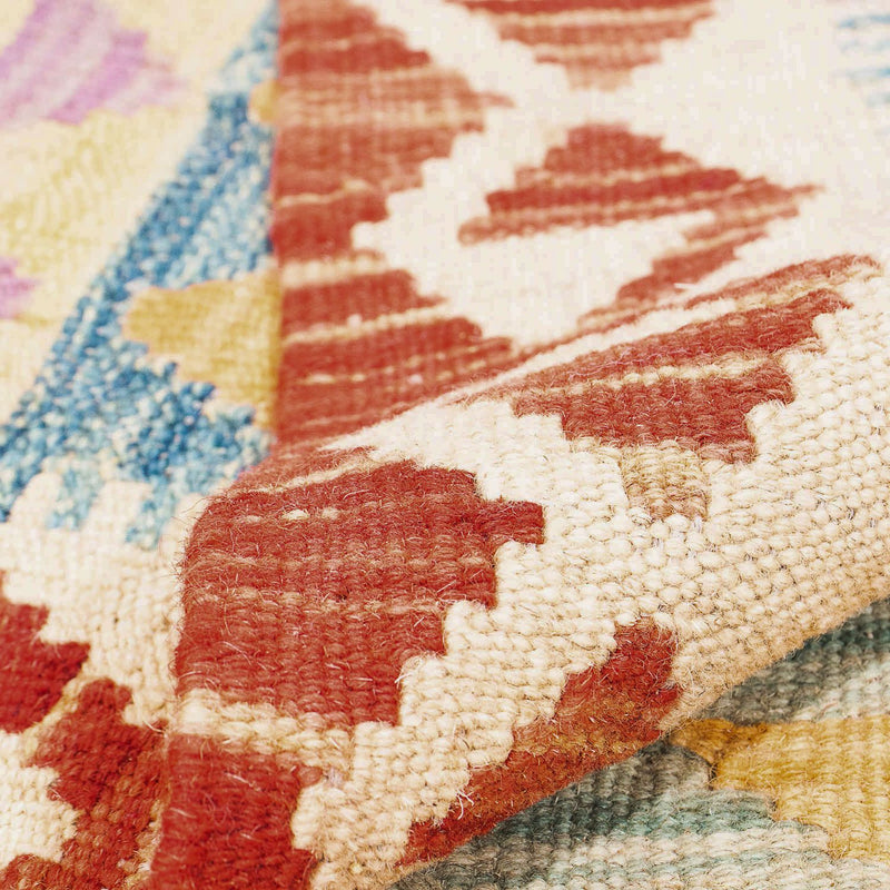 Kelim Carpet - Splash - 194 x 152 cm - flerfarvet