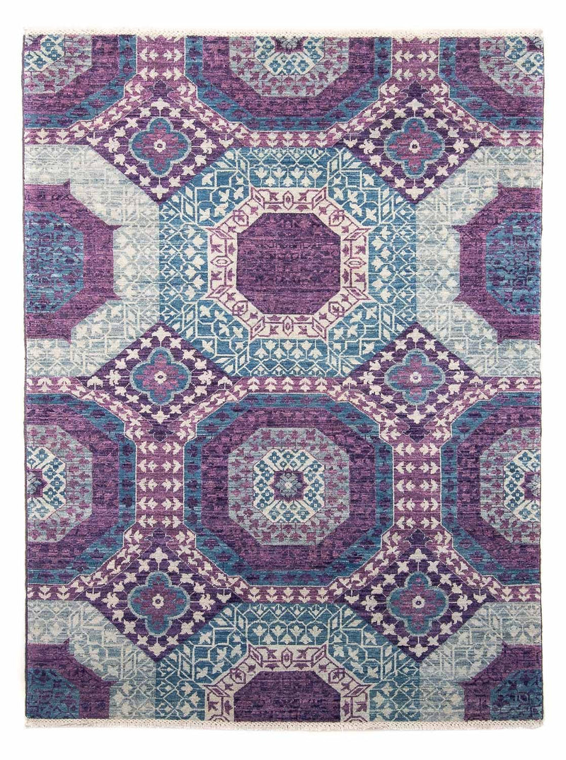 Designer tæppe - 210 x 156 cm - flerfarvet
