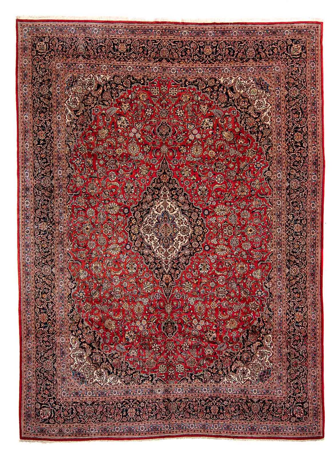 Persisk tæppe - Keshan - 445 x 330 cm - rød