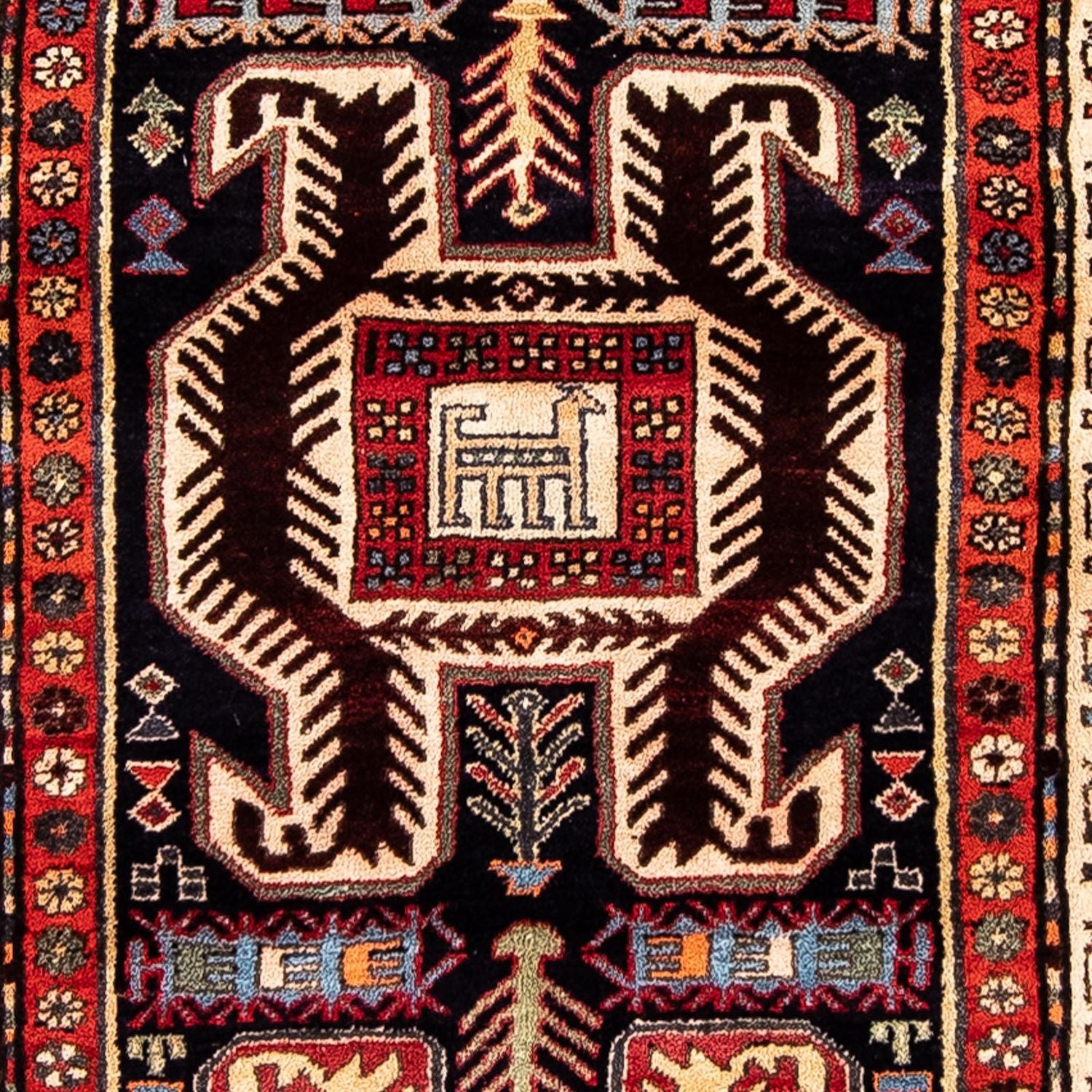 Løber Persisk tæppe - Nomadisk - 320 x 102 cm - flerfarvet