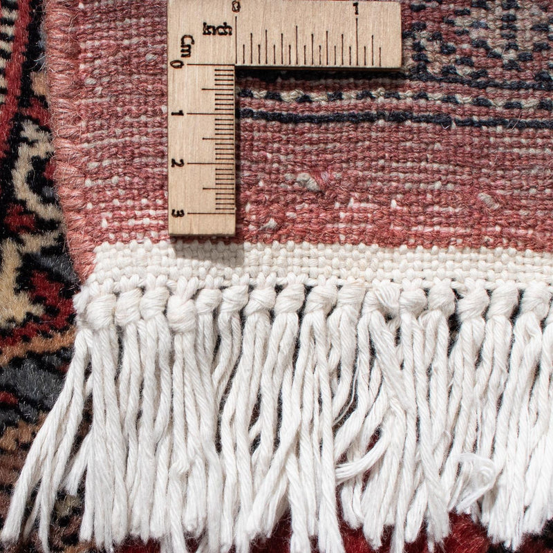 Løber Afghansk tæppe - Bukhara - 400 x 63 cm - mørkerød