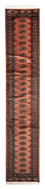 Løber Afghansk tæppe - Bukhara - 404 x 77 cm - lysrød
