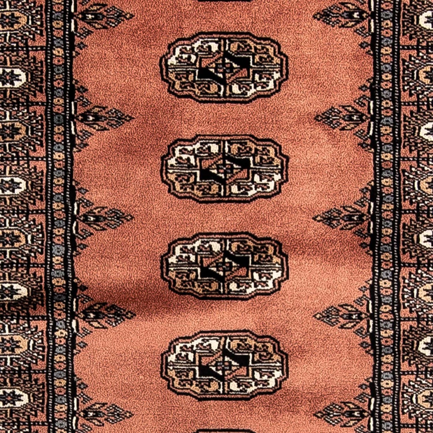 Løber Afghansk tæppe - Bukhara - 404 x 77 cm - lysrød