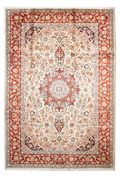 Kashan Tæppe 207x305cm - Persisk tæppe - beige