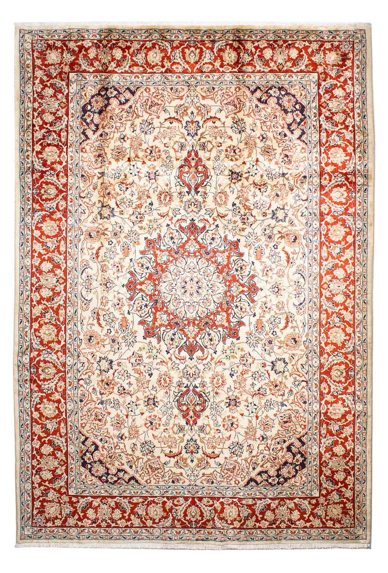 Persisk tæppe - Keshan - 305 x 207 cm - beige