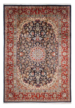 Persisk tæppe - Keshan - 299 x 205 cm - mørkeblå