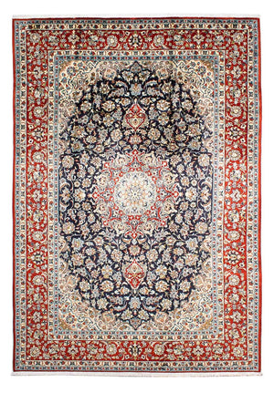 Persisk tæppe - Keshan - 293 x 208 cm - mørkeblå