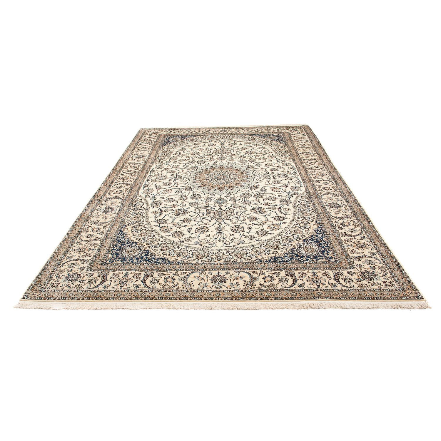 Persisk tæppe - Nain - Premium - 306 x 203 cm - beige