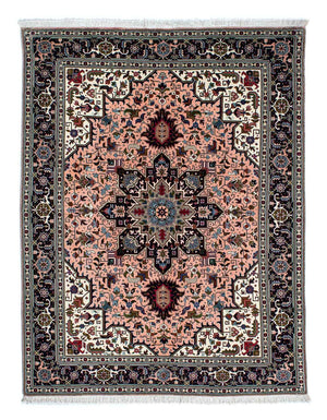 Persisk tæppe - Tabriz - Premium - 202 x 147 cm - lysrød