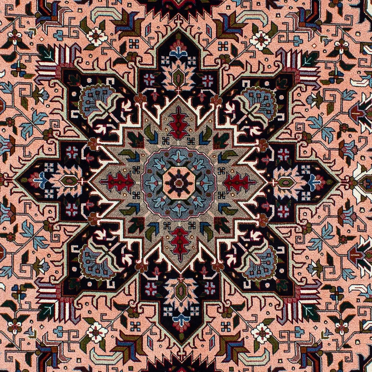 Persisk tæppe - Tabriz - Premium - 202 x 147 cm - lysrød