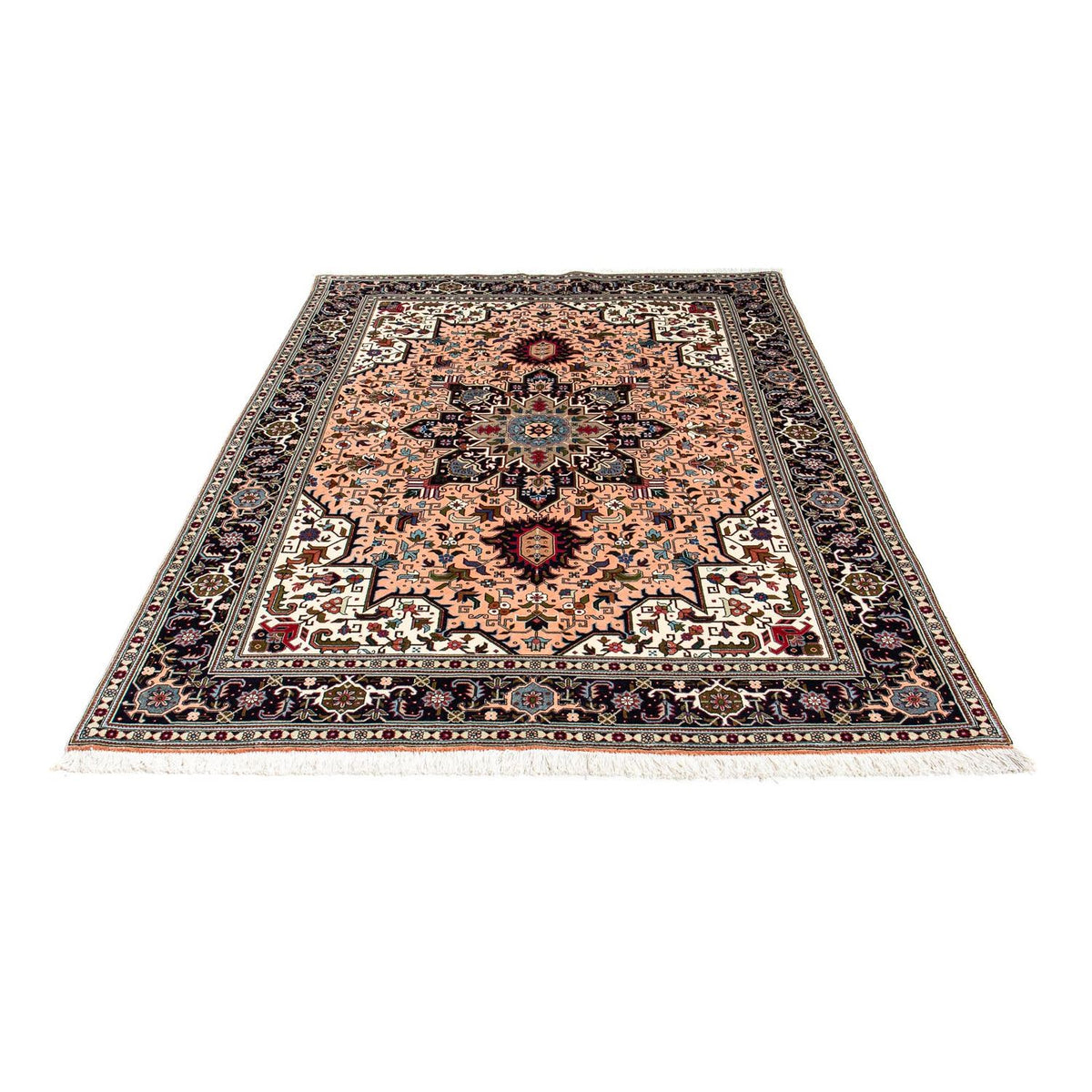 Persisk tæppe - Tabriz - Premium - 202 x 147 cm - lysrød
