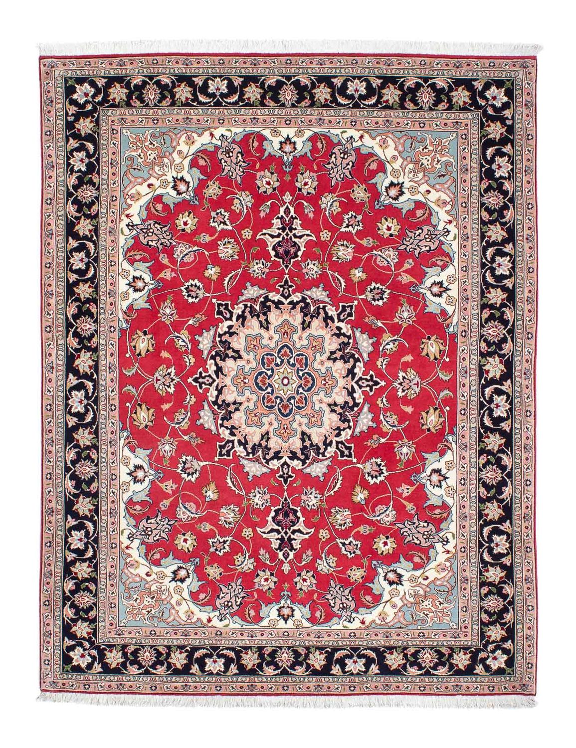 Persisk tæppe - Tabriz - 201 x 151 cm - rød