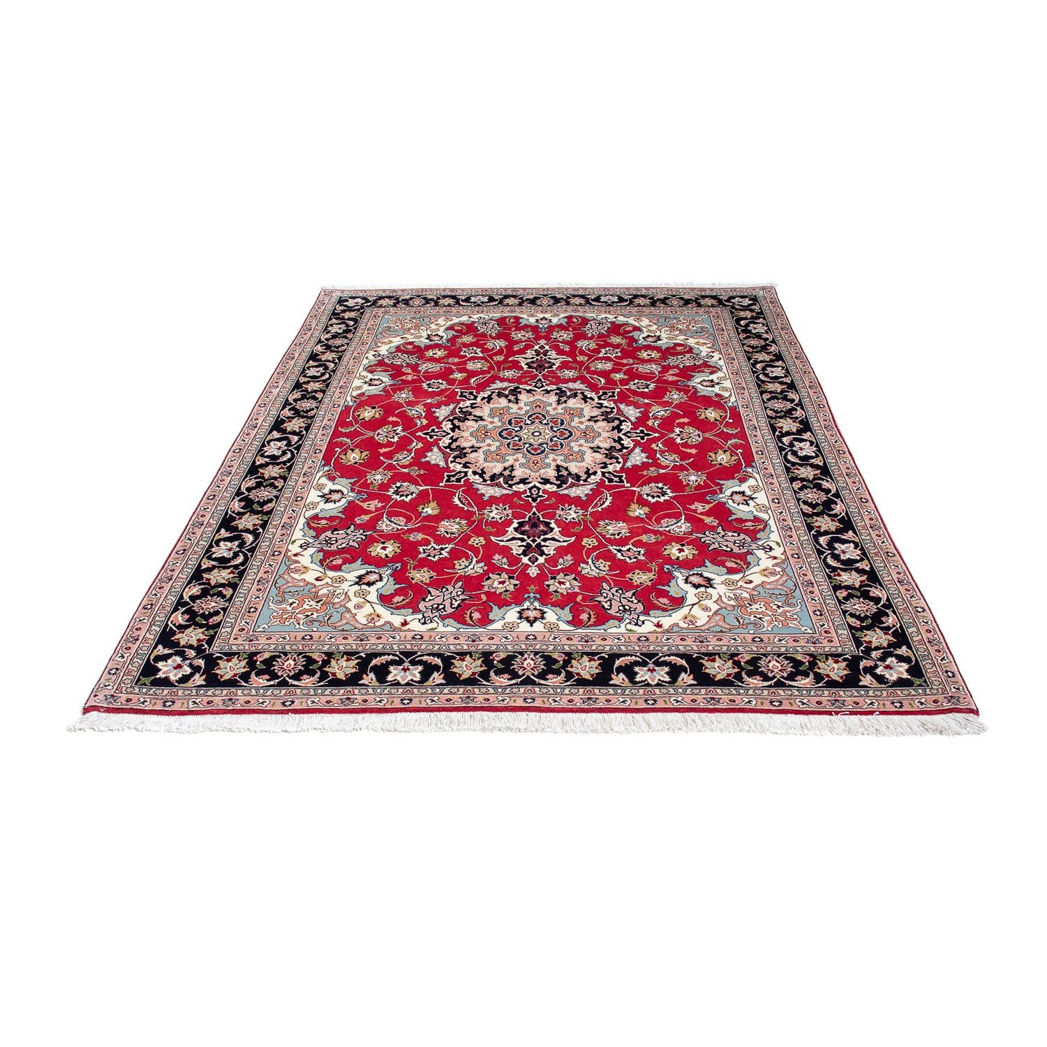 Persisk tæppe - Tabriz - 201 x 151 cm - rød