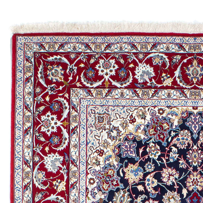 Persisk tæppe - Isfahan - Premium - 243 x 159 cm - mørkerød