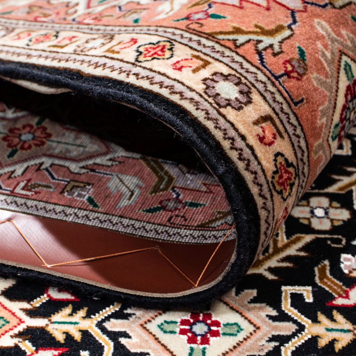 Persisk tæppe - Tabriz - Premium - 205 x 154 cm - mørkeblå