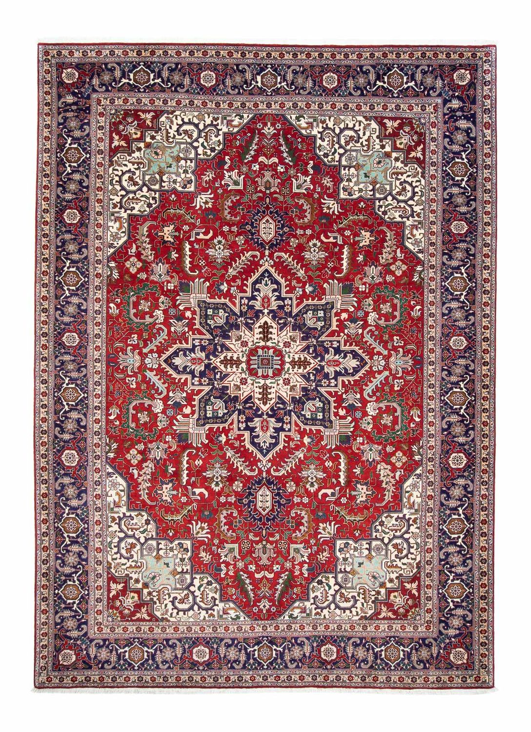 Persisk tæppe - Tabriz - Royal - 297 x 204 cm - mørkerød