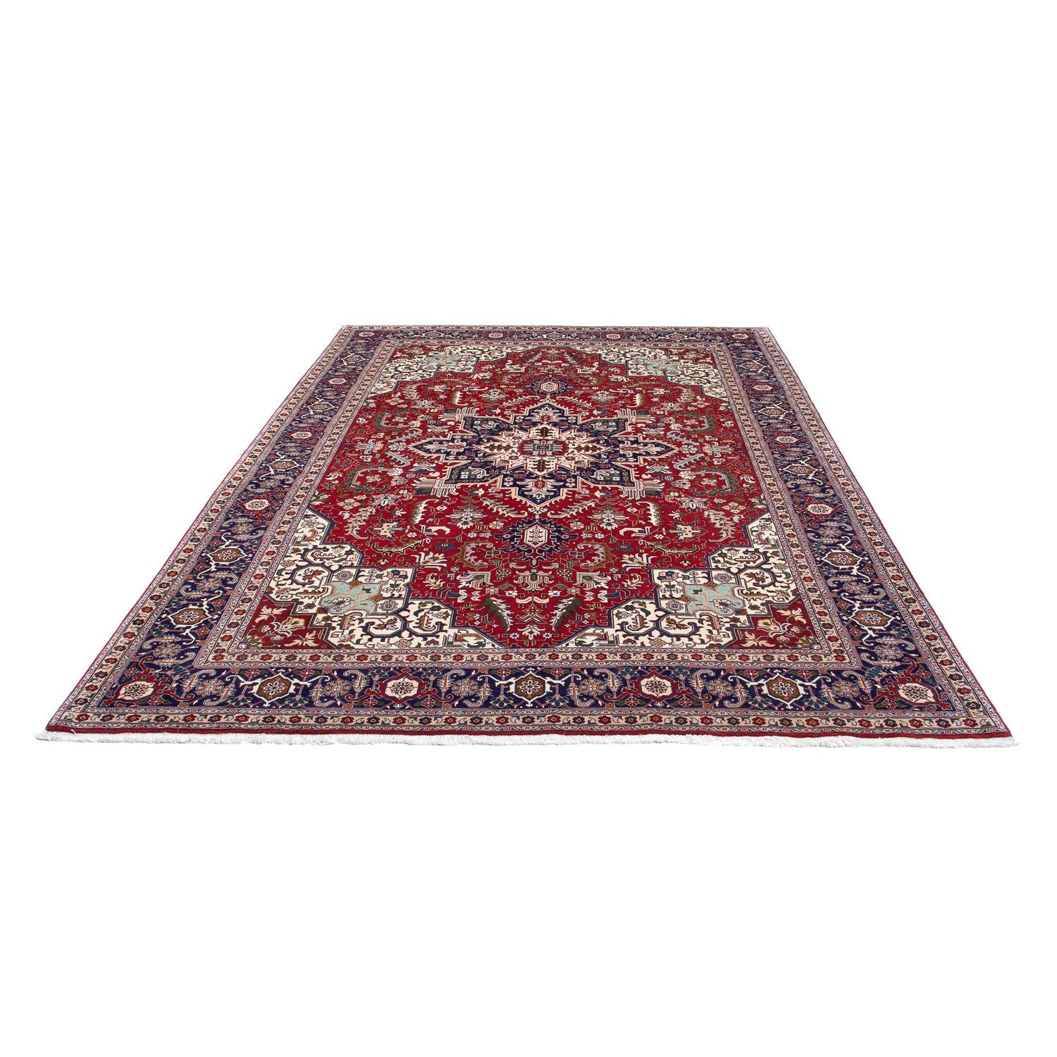 Persisk tæppe - Tabriz - Royal - 297 x 204 cm - mørkerød