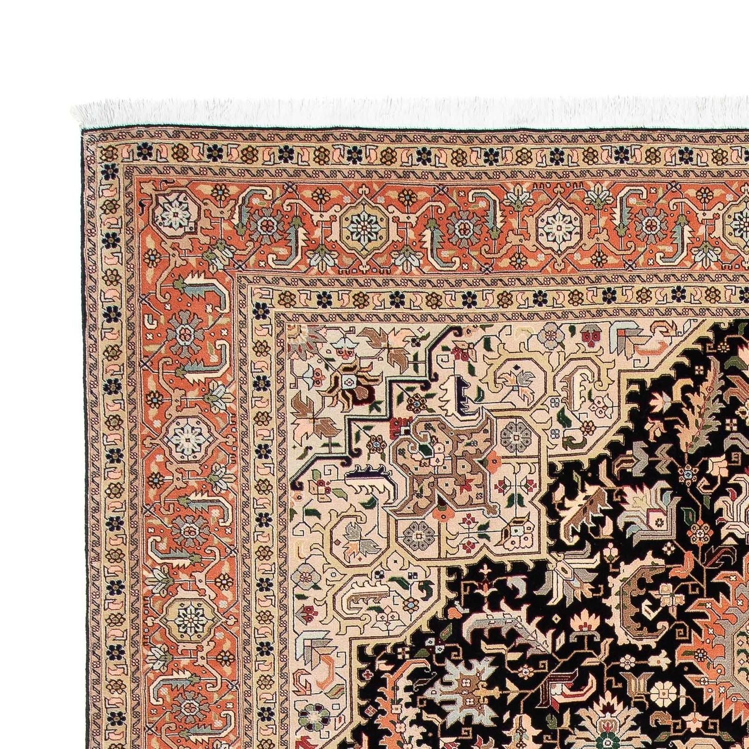 Persisk tæppe - Tabriz - Royal - 306 x 208 cm - mørkeblå