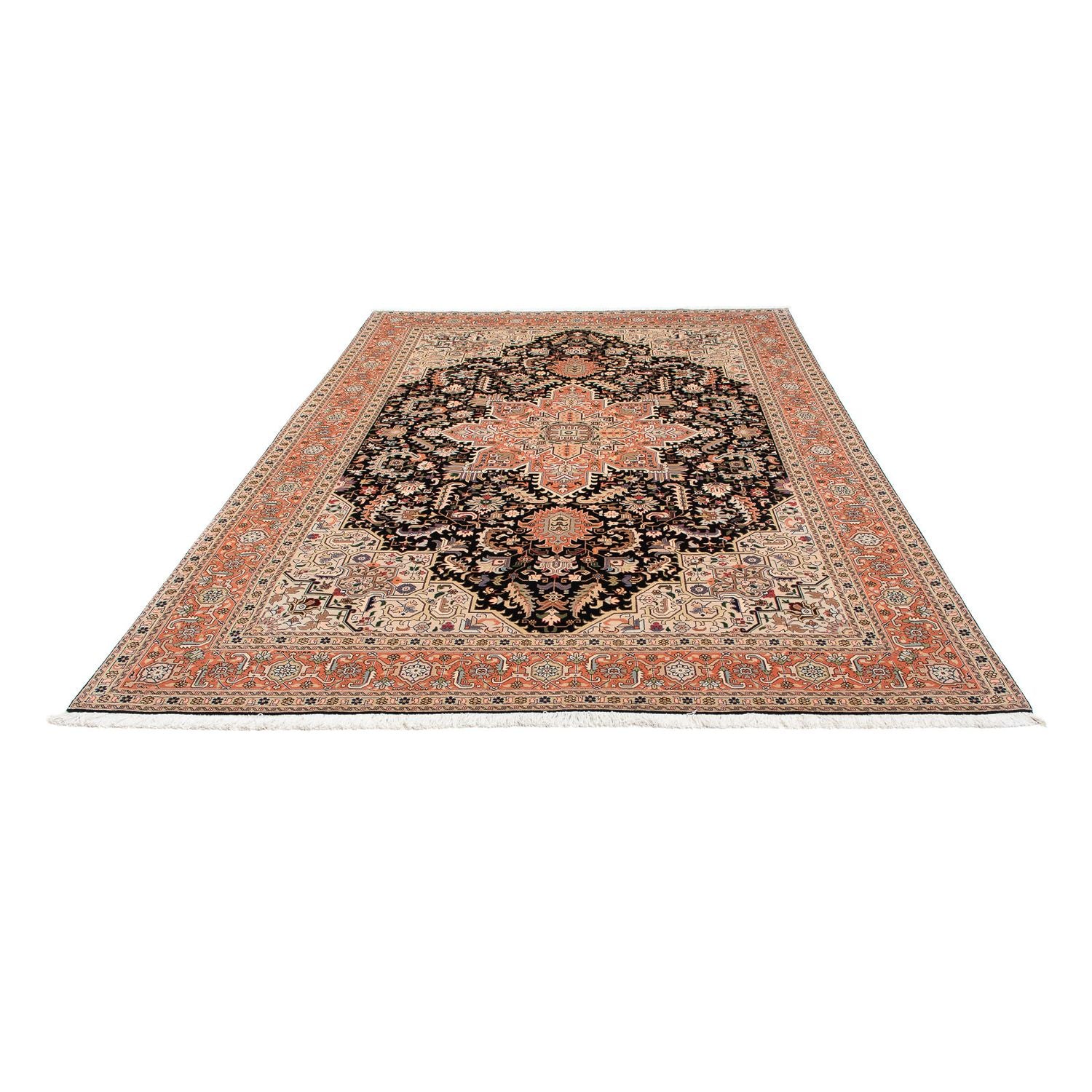 Persisk tæppe - Tabriz - Royal - 306 x 208 cm - mørkeblå