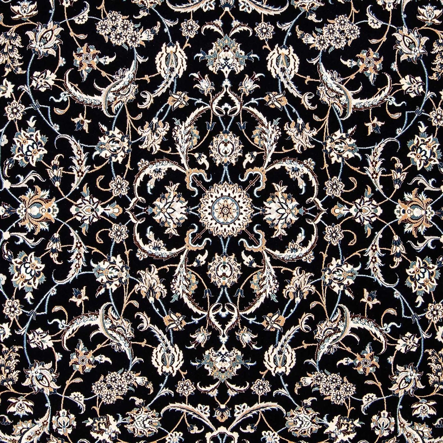 Persisk tæppe - Nain - Premium - 297 x 206 cm - mørkeblå