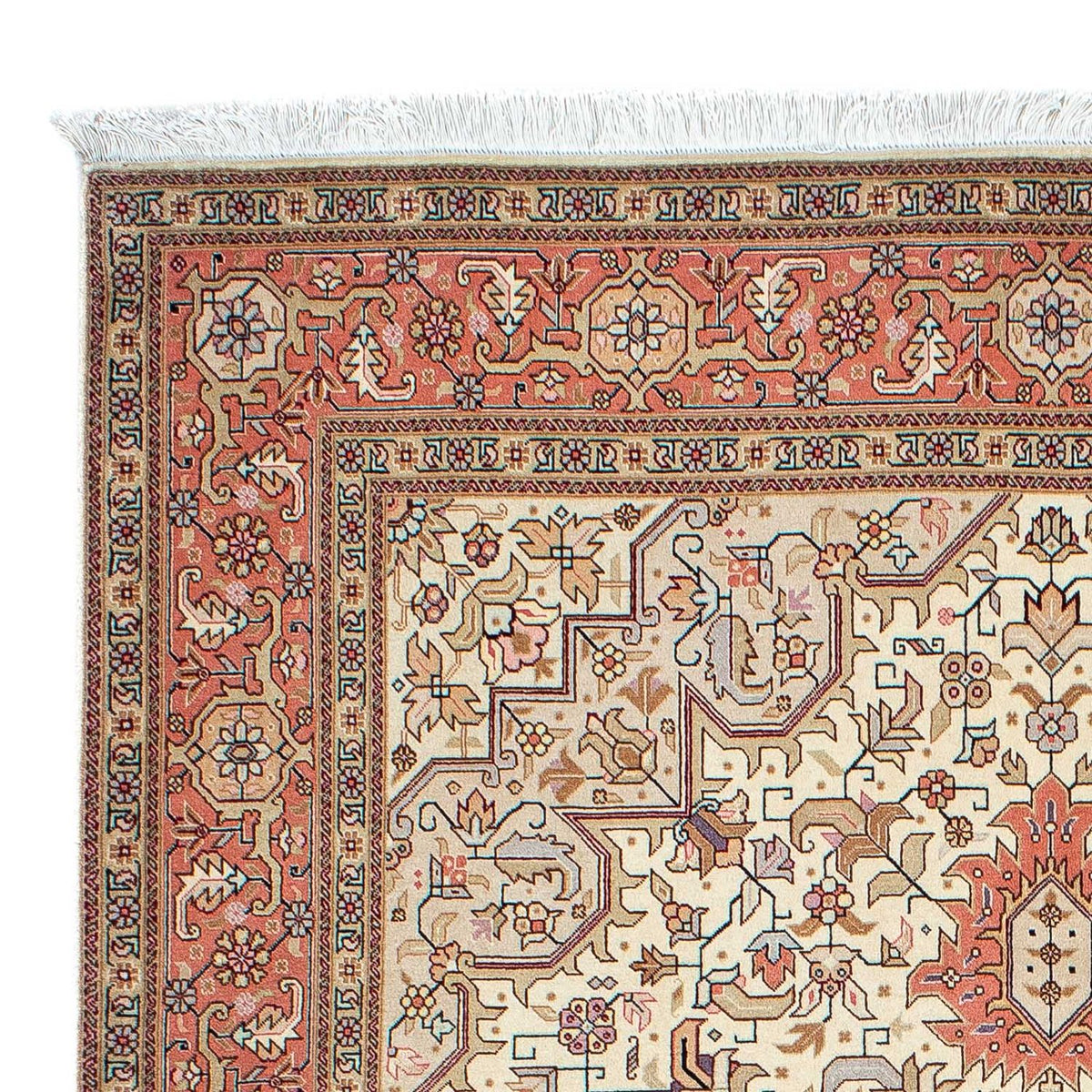 Persisk tæppe - Tabriz - Royal - 202 x 152 cm - beige