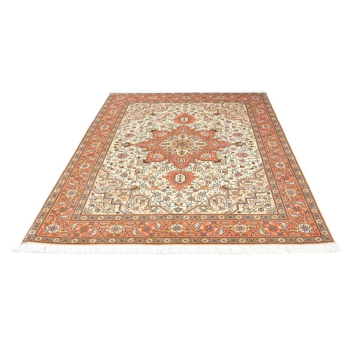 Persisk tæppe - Tabriz - Royal - 202 x 152 cm - beige