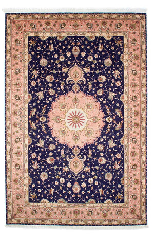 Persisk tæppe - Tabriz - Royal - 250 x 163 cm - mørkeblå