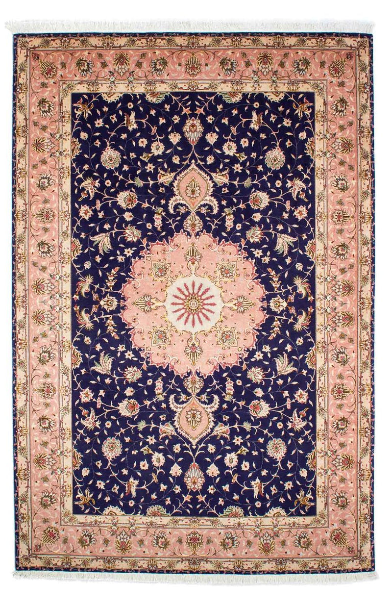 Persisk tæppe - Tabriz - Royal - 250 x 163 cm - mørkeblå